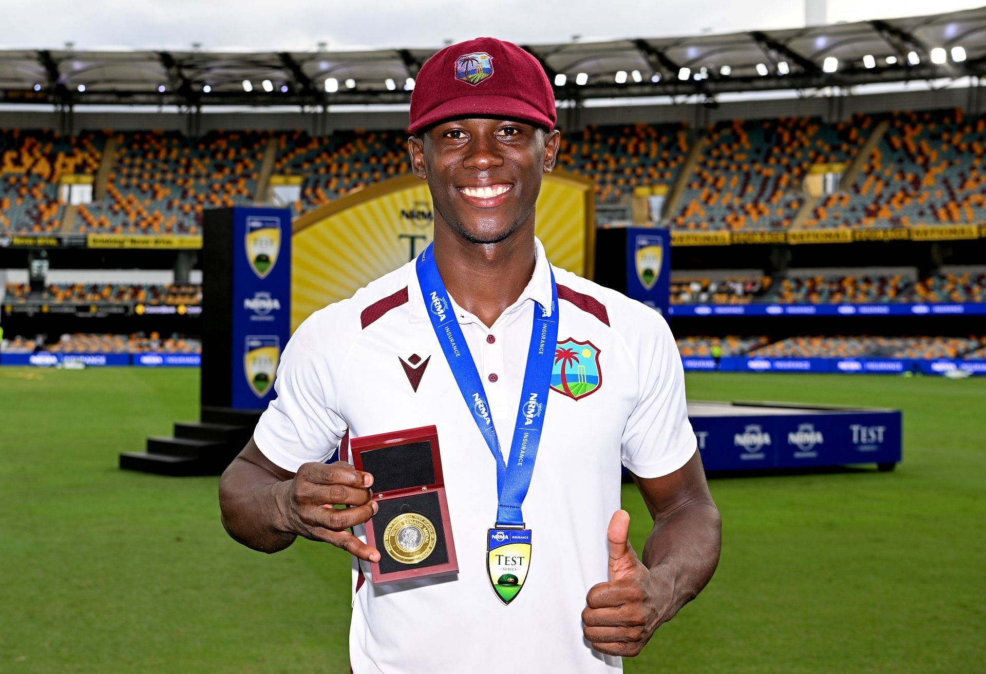 Shamar Joseph, out, created excitement with Australia's 7-wicket haul in the Gabba Test