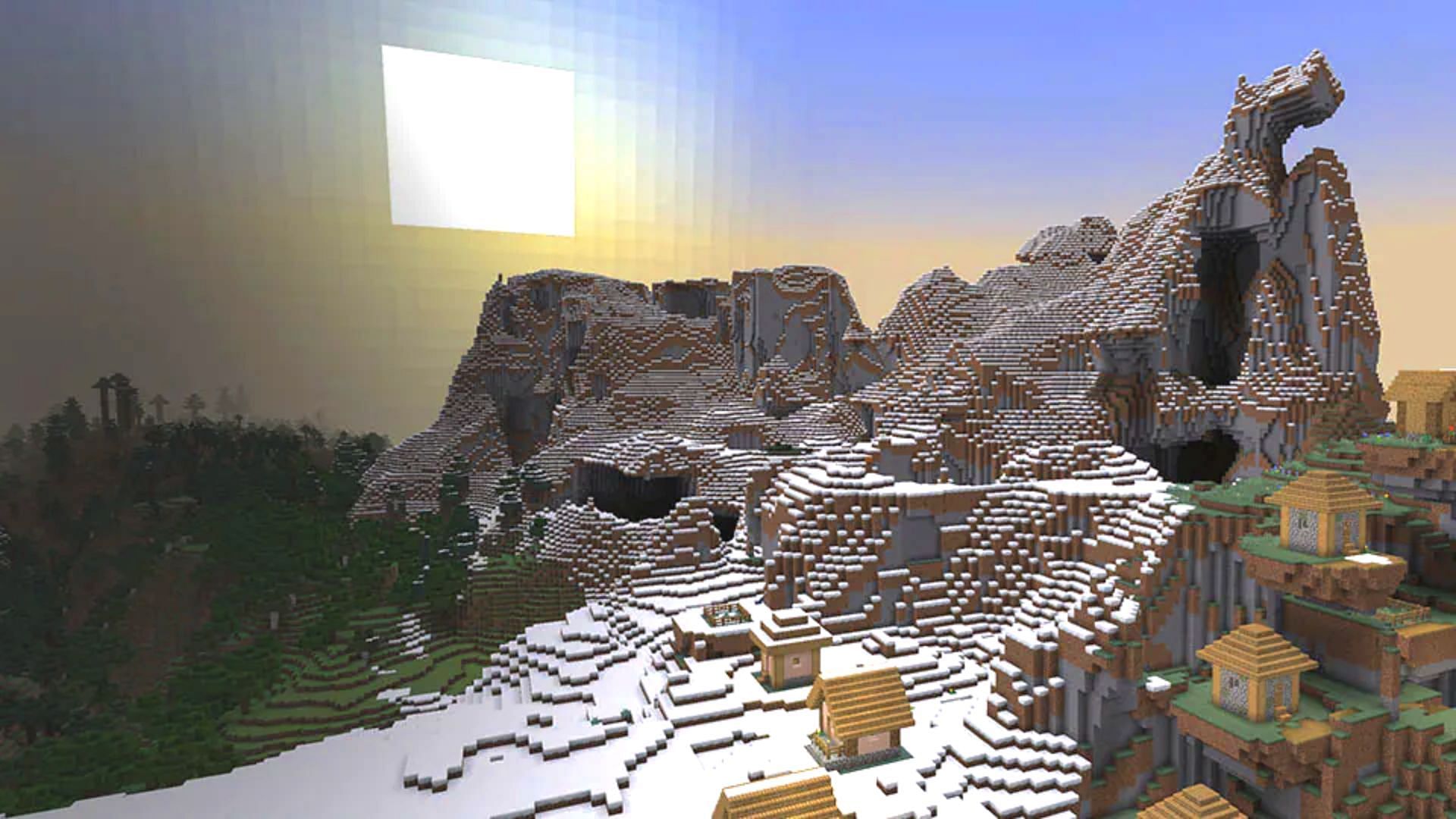 Nouvelles falaises dans Minecraft (image via Mojang)