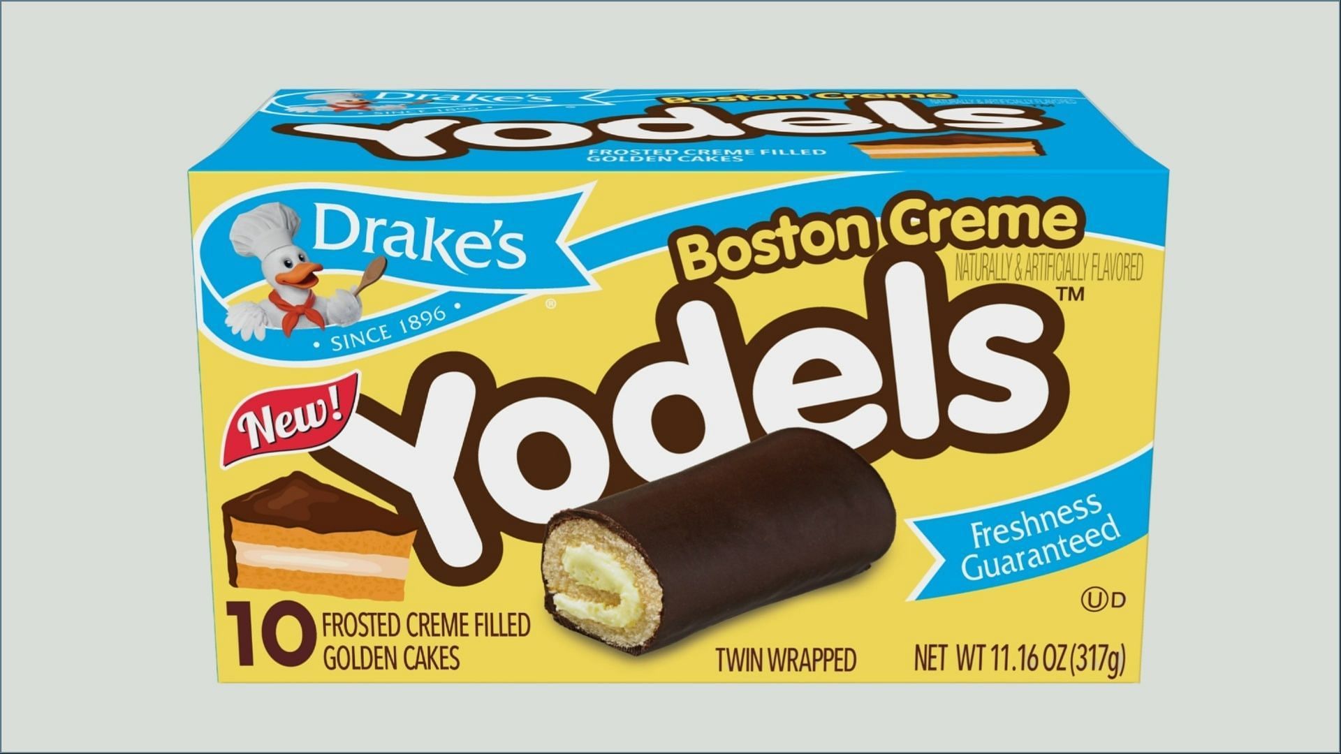 The new Boston Creme Yodel comes at a standard retail price of over $3.99 for each box (Image via Drake&rsquo;s)