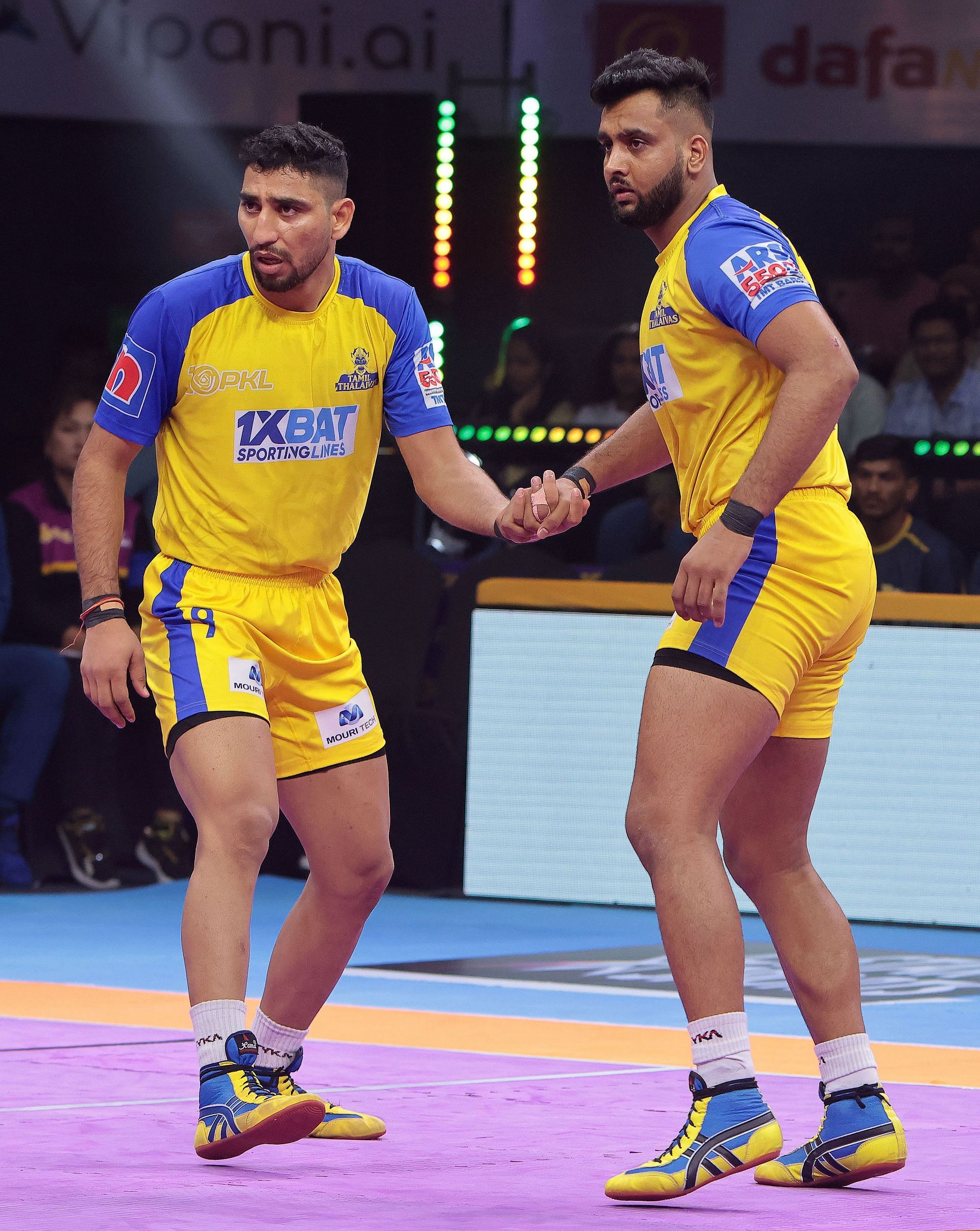 Himanshu and Sahil Gulia (right) of Tamil Thalaivas (Credits: PKL)