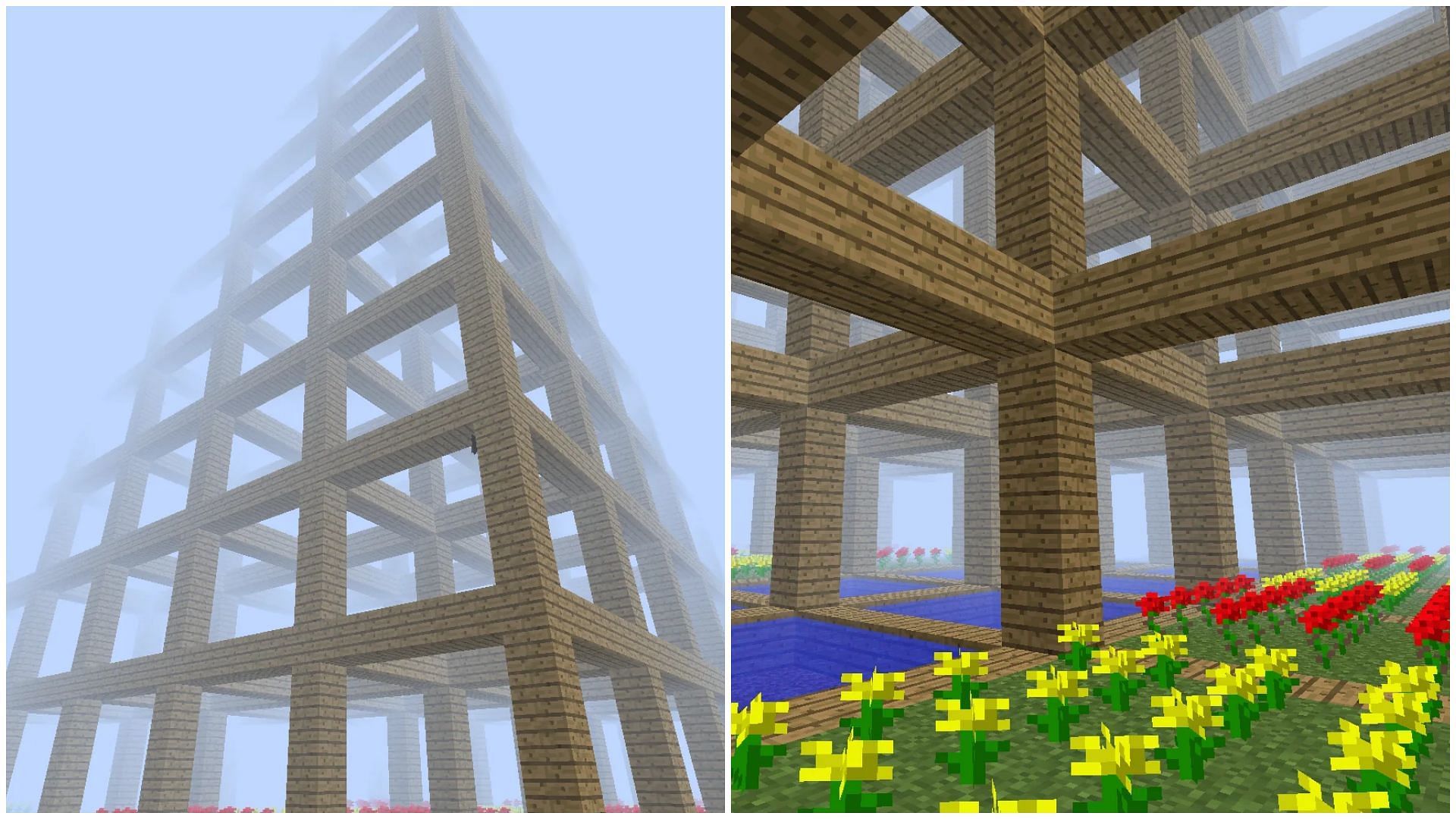 Minecraft Redditor builds mysterious structure from their dreams (Image via Reddit/u/AshrafTheGoldfish)
