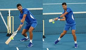 “He’s way better at swinging the bat than we are at swinging the racquet” - Virat Kohli on Novak Djokovic playing cricket with Steve Smith