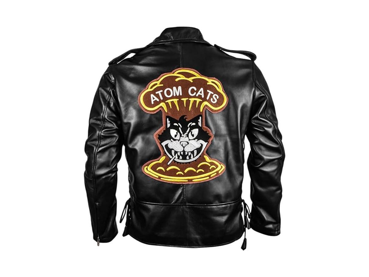 The Zeemam motorcycle cat leather jacket (Image via Amazon)