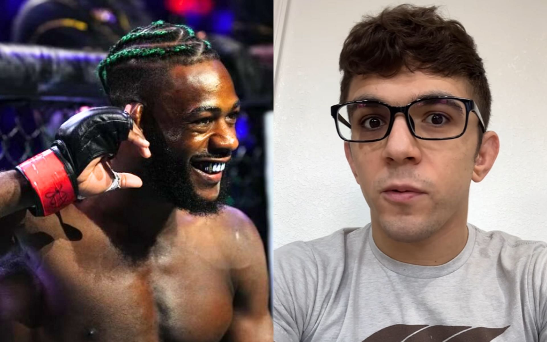 Mikey Musumeci (right) fires back at Aljamain Sterling