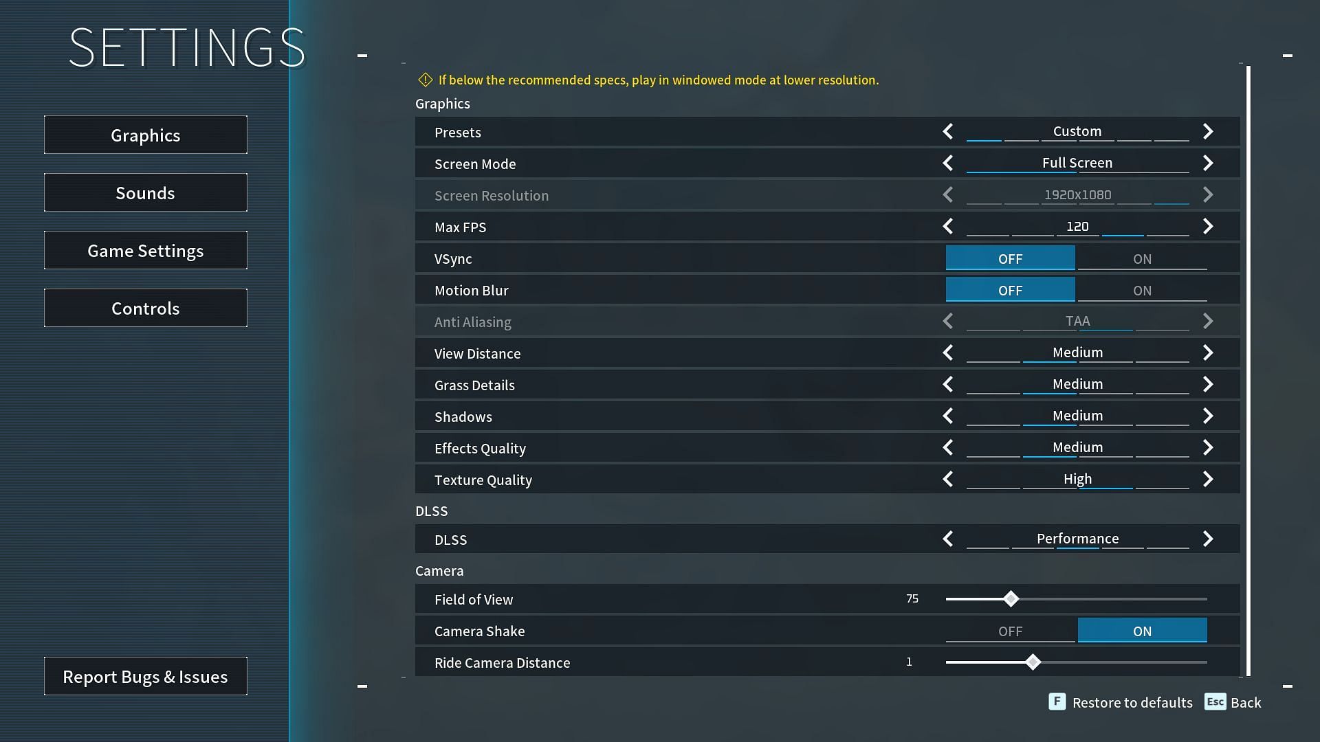 Use optimal graphics settings in Palworld to get maximum FPS. (Image via Pocket Pair, Inc.)