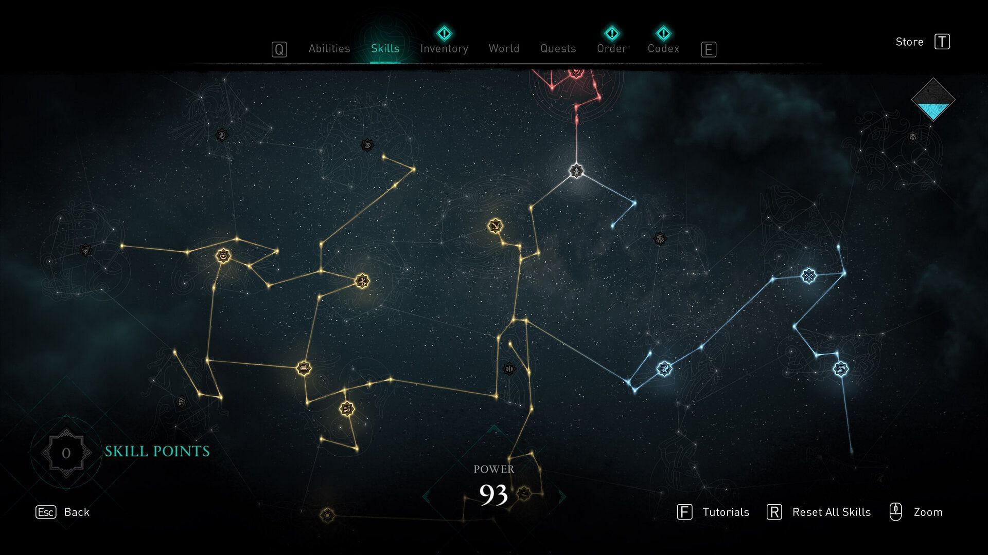 An extensive skill tree is available in Assassin&#039;s Creed Valhalla. (Image via Ubisoft)