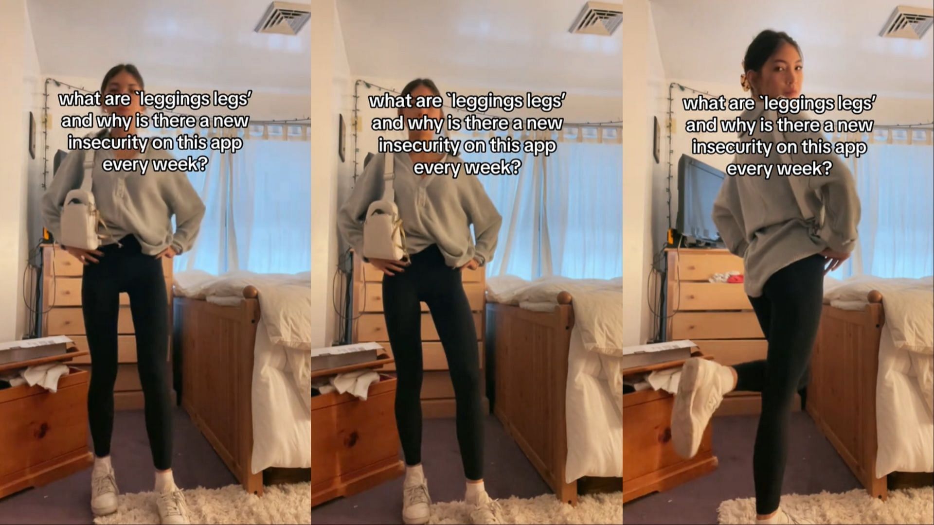 Dangerous Legging Legs TikTok trend raises concern online (Image via sydneymarie469/TikTok)