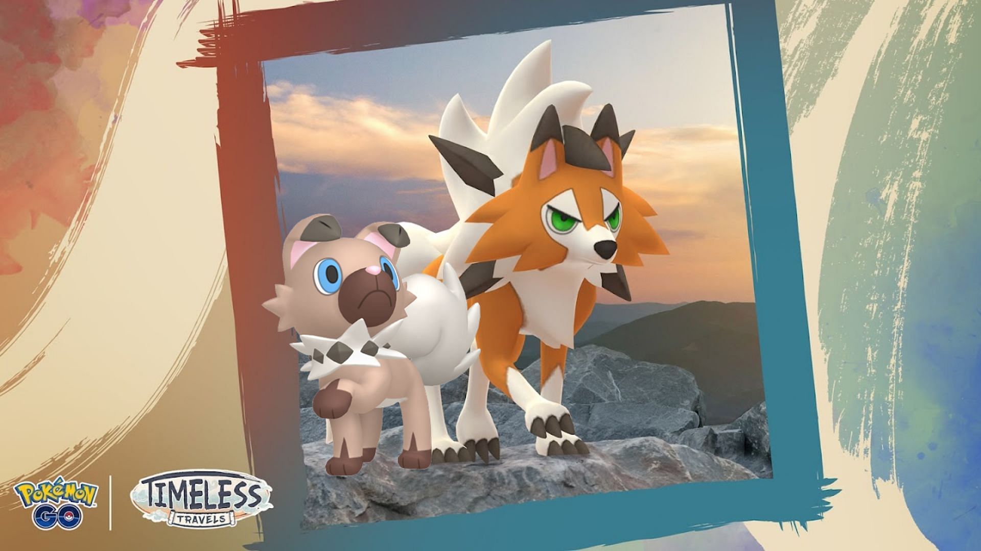 Rockruff and Dusk Form Lycanroc artwork (Image via The Pokemon Company)