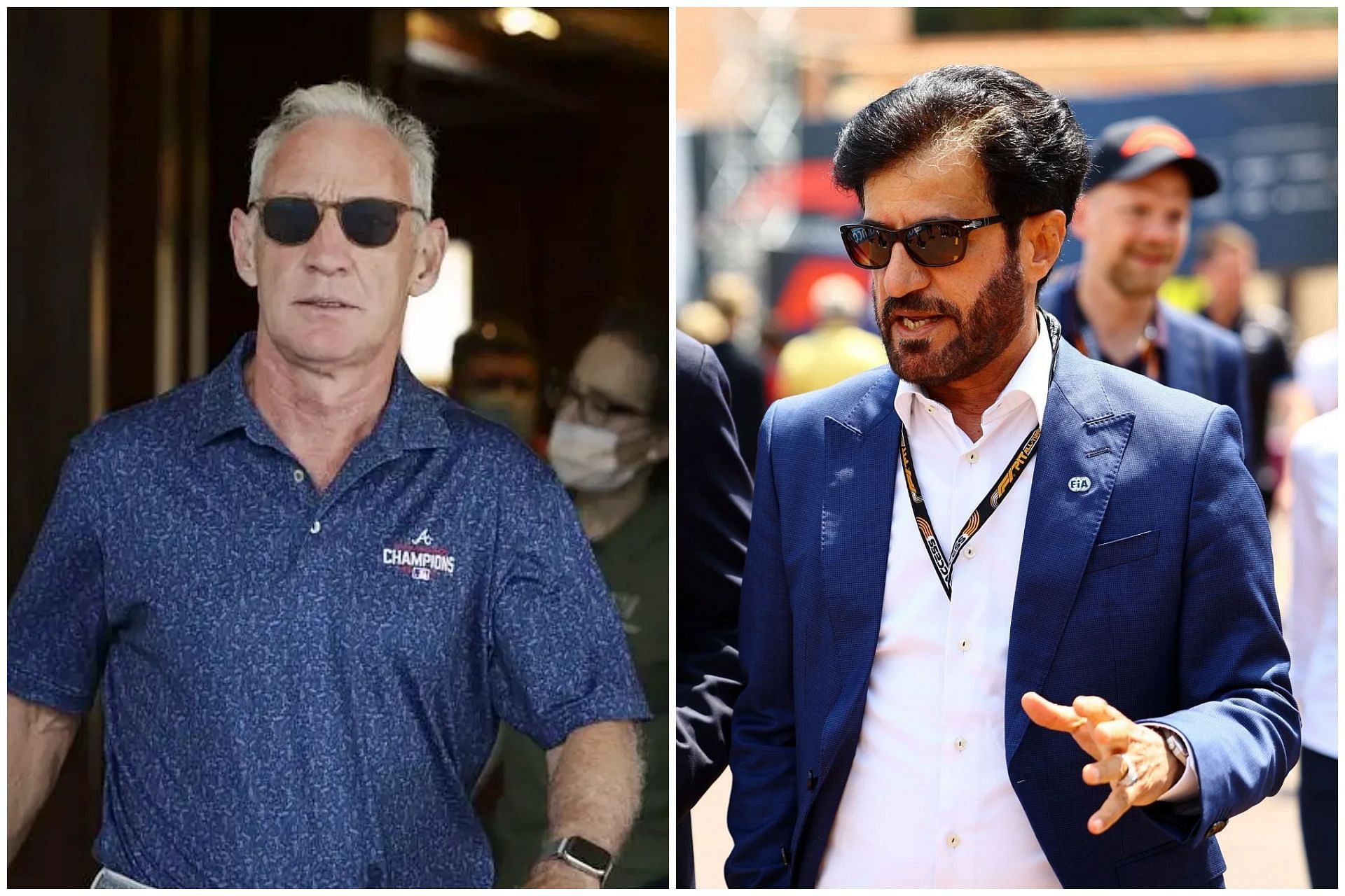 Greg Maffei (L) and Mohammed Ben Sulayem (R) (Collage via Sportskeeda)