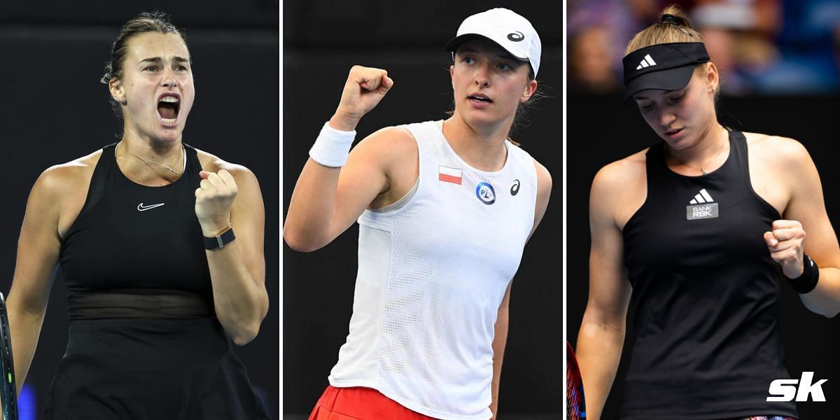 Iga Swiatek at the top for second straight year in Melbourne, Aryna Sabalenka and Elena Rybakina follow