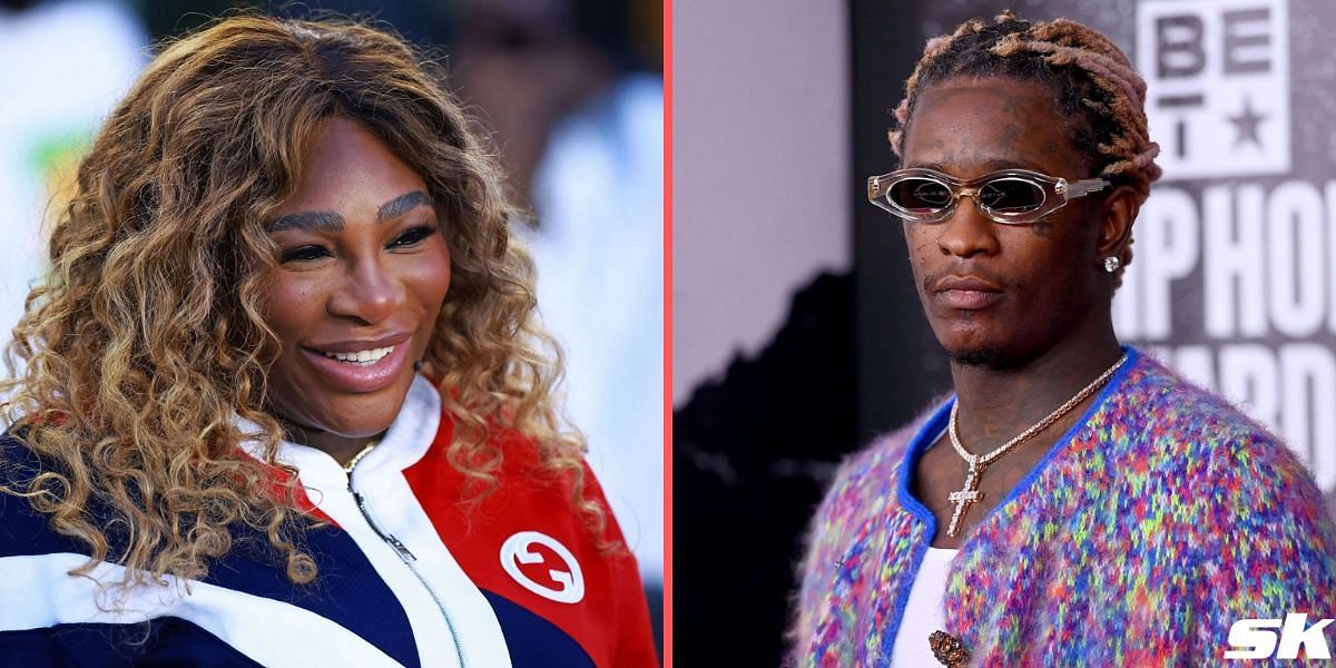 Serena Williams (L) and Young Thug (R)