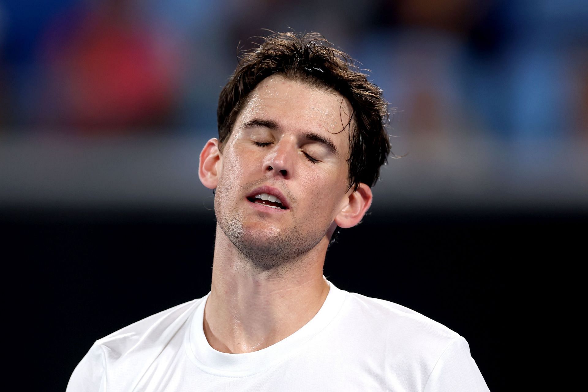 Dominic Thiem pictured at the 2024 Australian Open