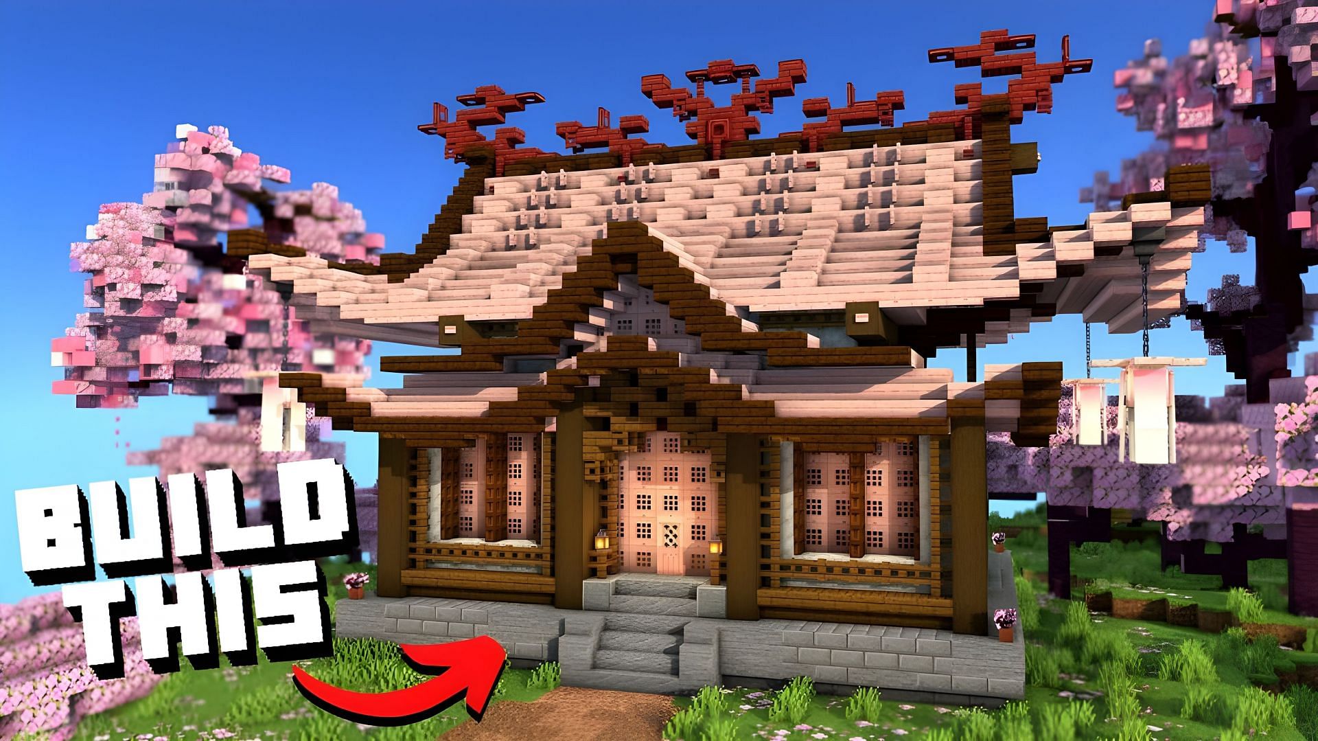 Japanese houses look amazing in Minecraft (Image via Youtube/JpCore)