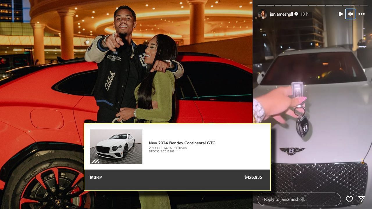 Dejounte Murray gifted his wife Jania Meshell a luxurious $426,935 Bentley