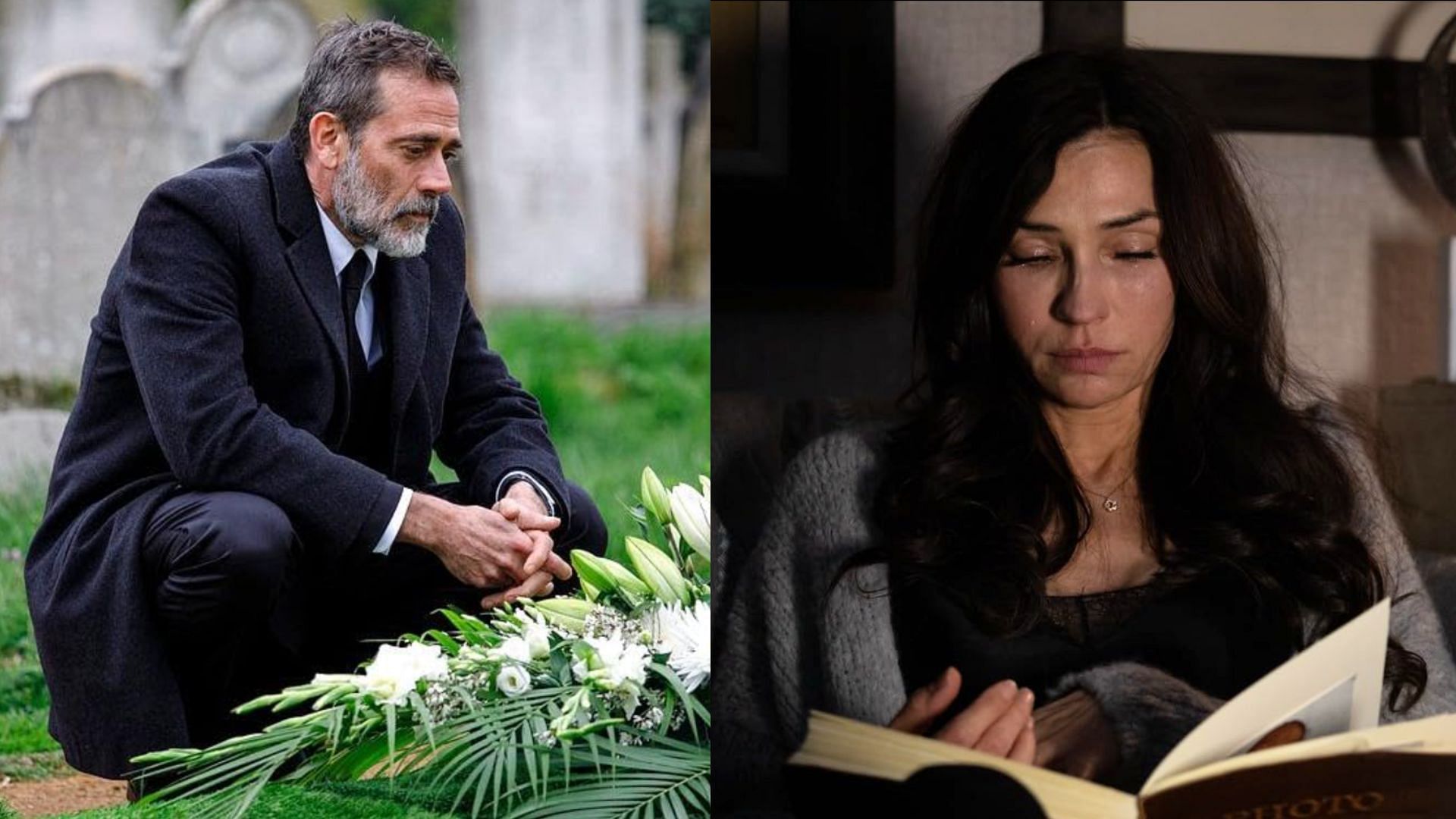 Morgan and Janssen play the bereaved couple in the movie (Image via RLJE Films)