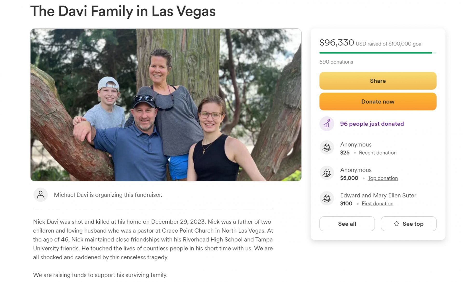 Nick Davi&#039;s fundraiser 9Image via GoFundMe)