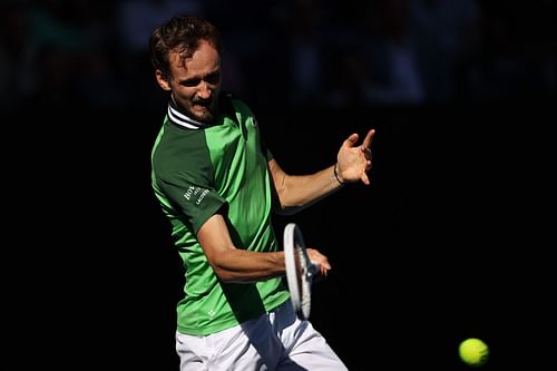 Daniil Medvedev during his round four singles match against Nuno Borges at the 2024 Australian Open - Getty Images