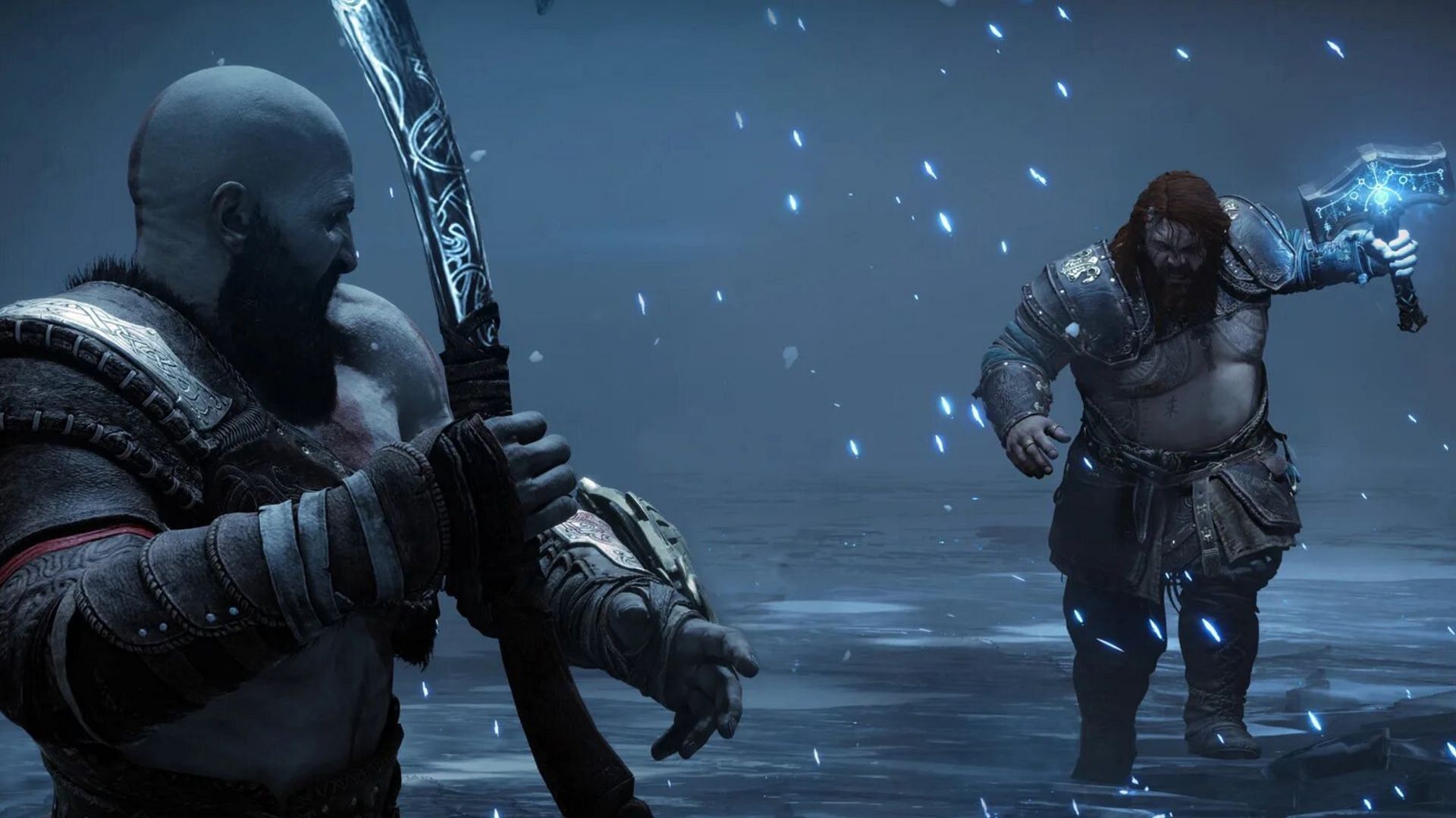 Throughout the storyline, Kratos is accompanied by his son (Image via PlayStation)