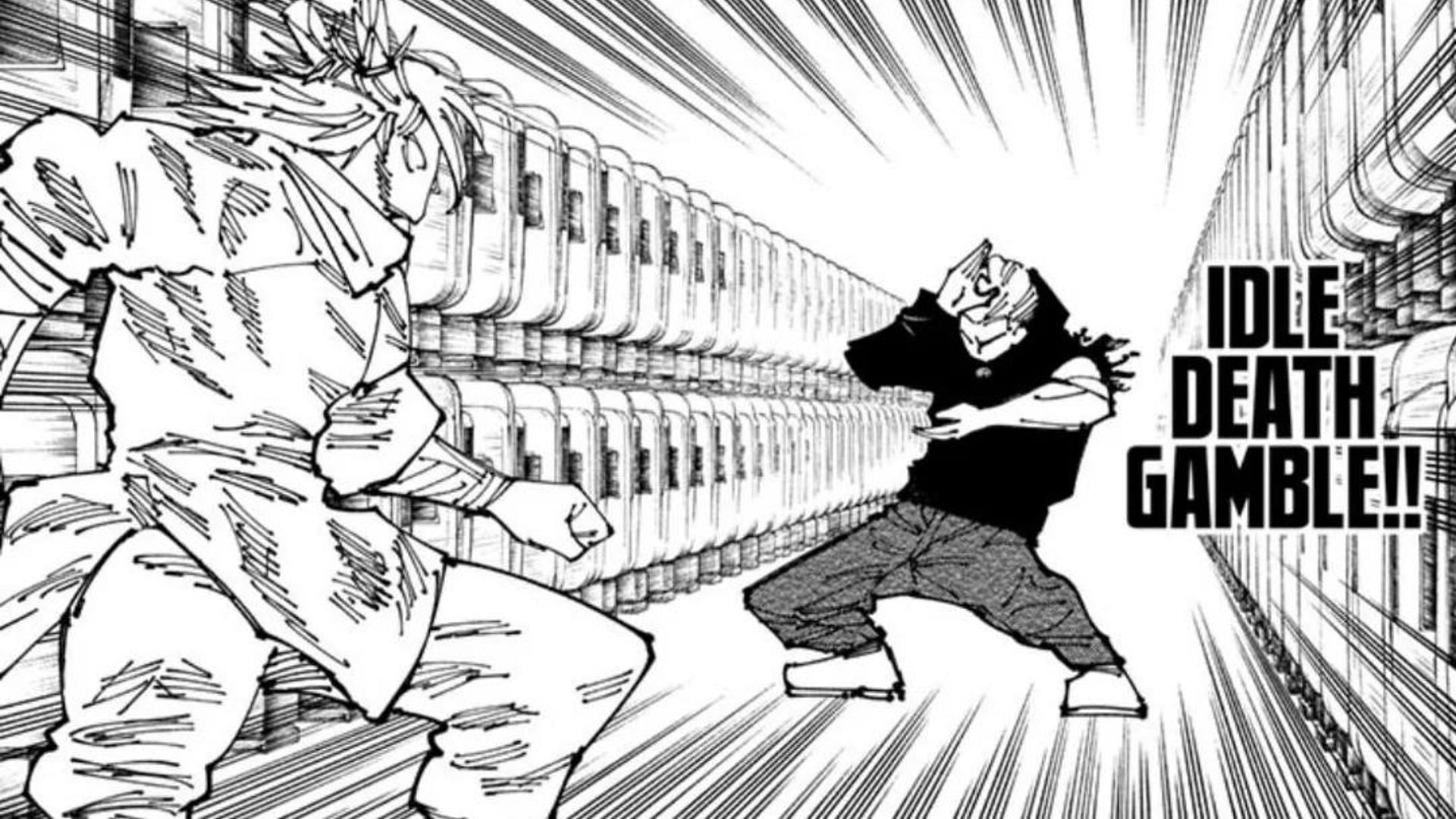 Idle Death Gamble as seen in the Jujutsu Kaisen manga (Image via Shueisha)