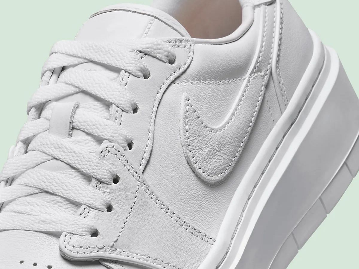 Air Jordan 1 Elevate Low &ldquo;Triple-White&rdquo; sneakers (Image via Sneaker News)