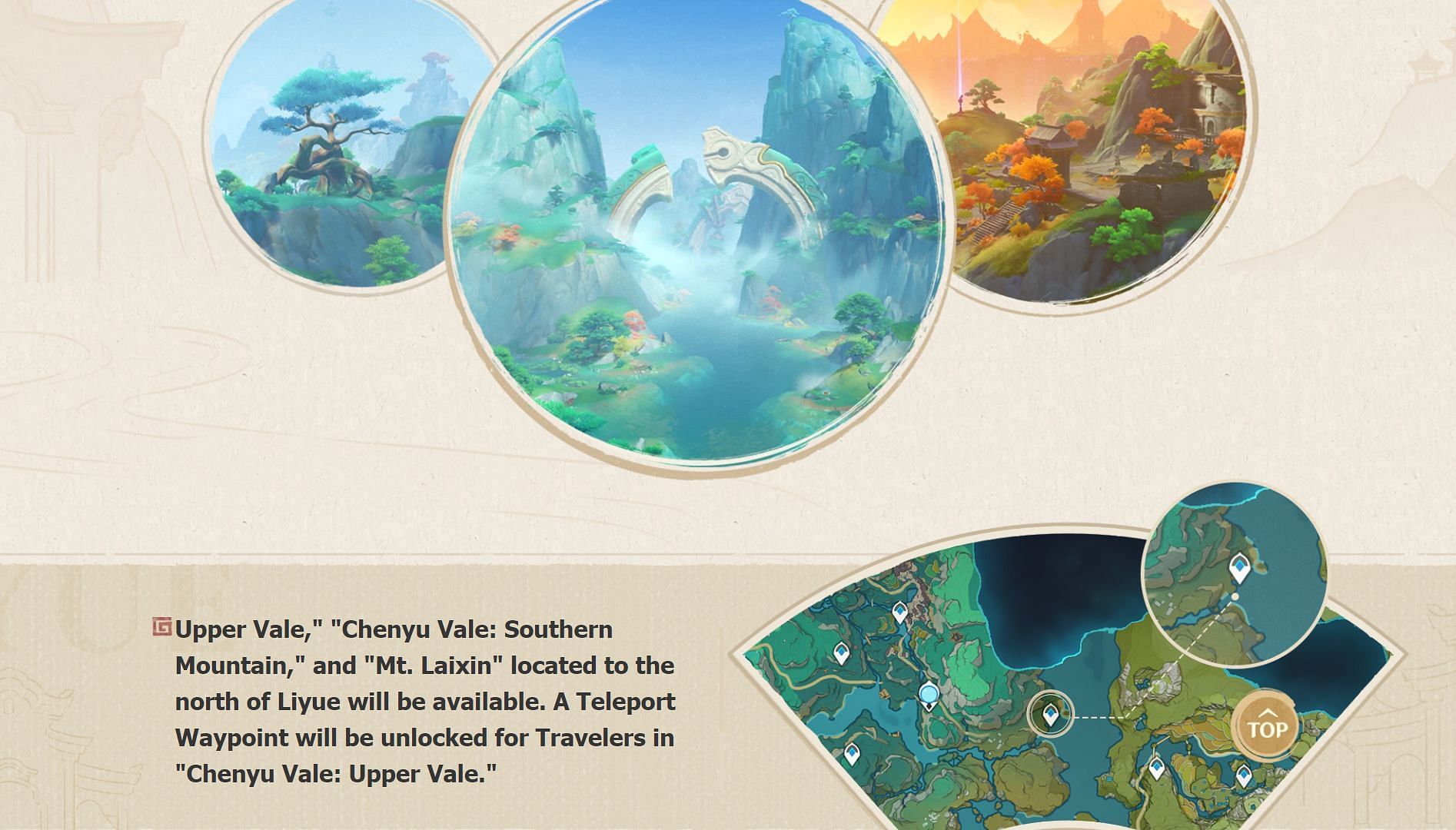 New Chenyu Vale locations (Image via HoYoverse)