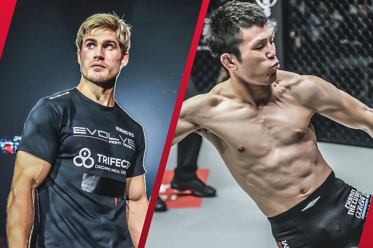 Sage Northcutt (L) battles Shinya Aoki (R) at ONE 165. -- Photo by ONE Championship