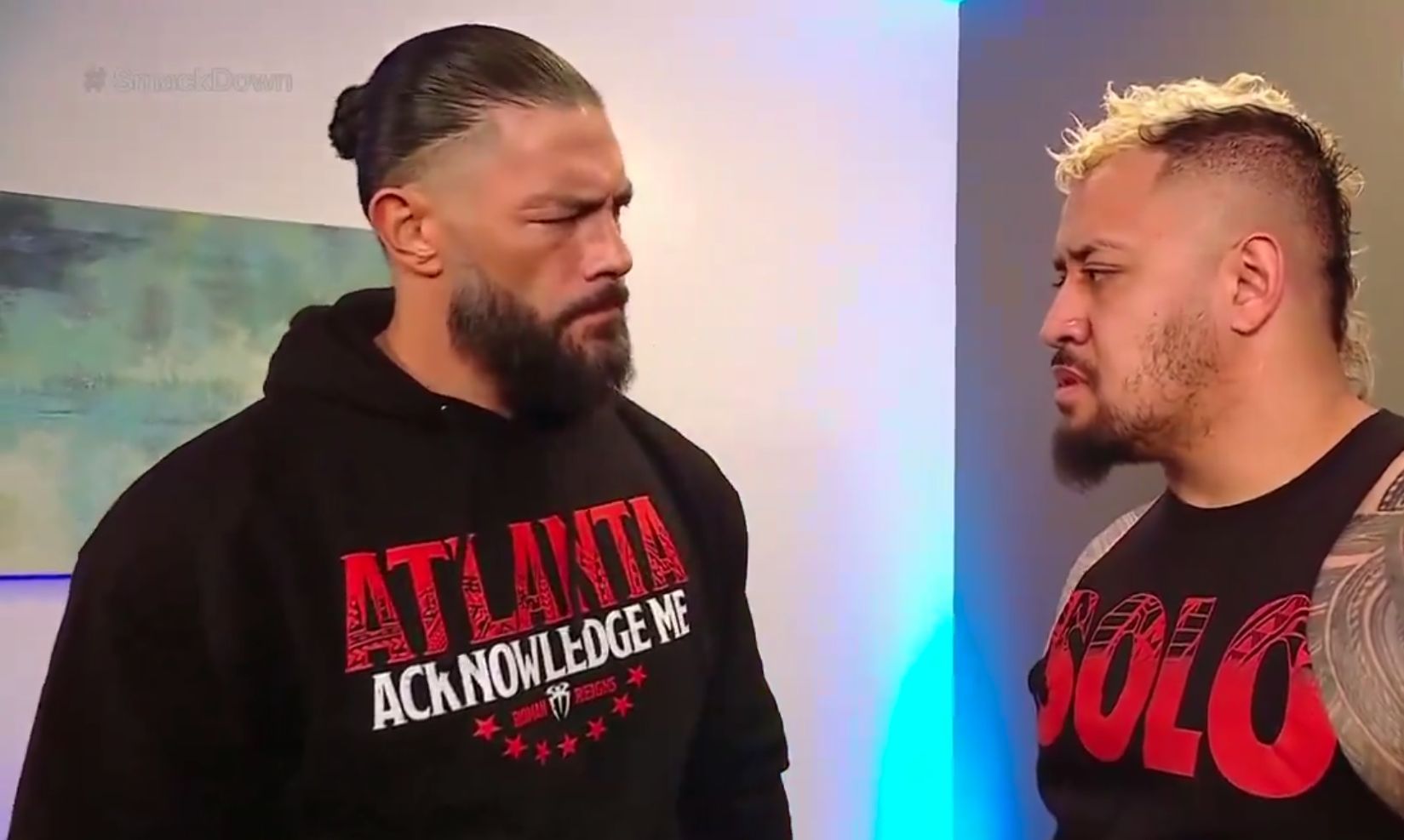 A tense moment and segment backstage on SmackDown