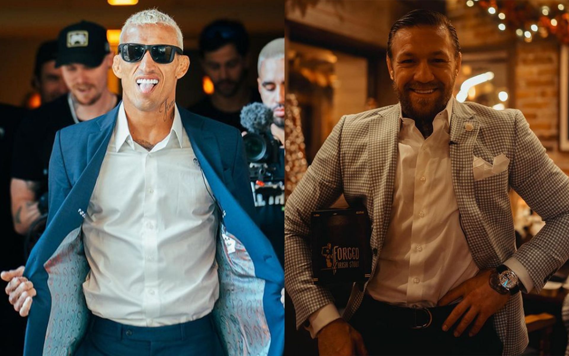 Charles Oliveira (left) vs. Conor McGregor (right) is an average MMA fan