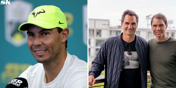 "Not remembering, enjoying" - Rafael Nadal sums up 'good time' spent with Roger Federer as Swiss visits his academy
