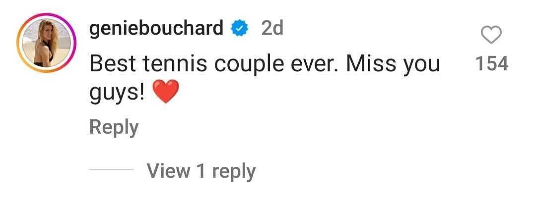 Eugenie Bouchard on Instagram