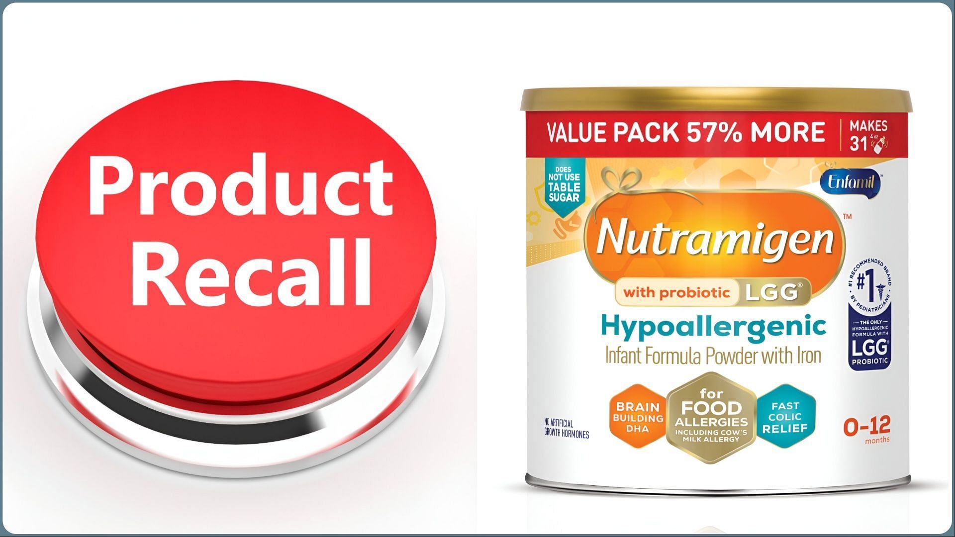 Reckitt/Mead Johnson Nutrition recalls Nutramigen Powder baby formula over potential contamination with Cronobacter sakazakii (Image via FDA)