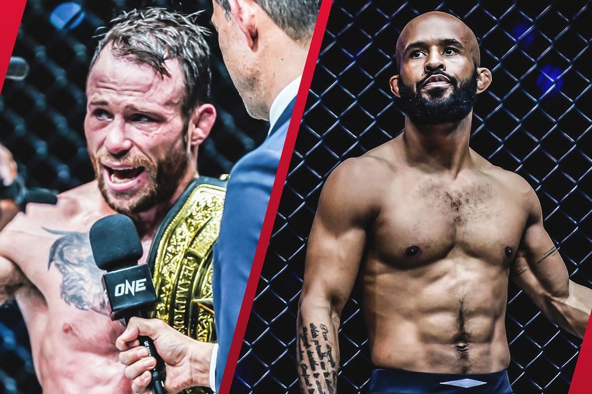 Jarred Brooks and Demetrious Johnson - Photo by ONE Championship