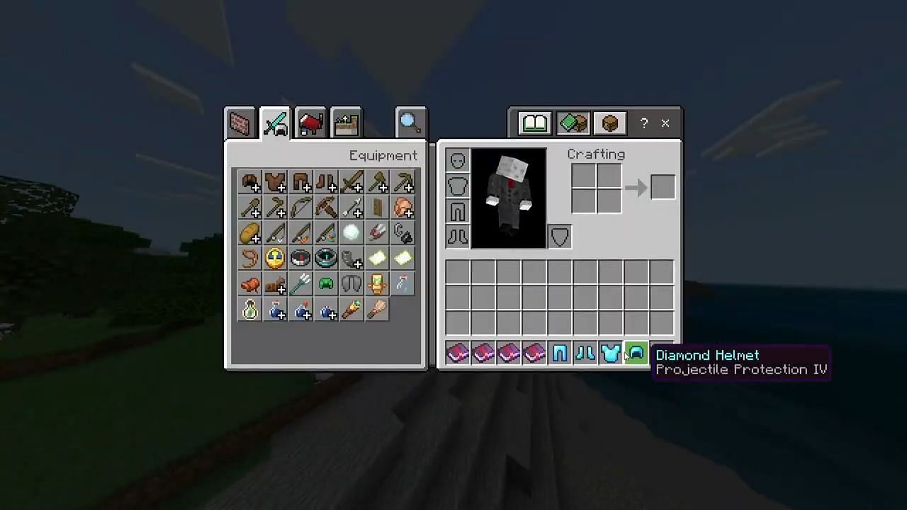 How to Craft a Diamond Helmet in Minecraft 