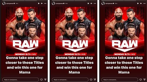 Ciampa sends a message ahead of RAW.