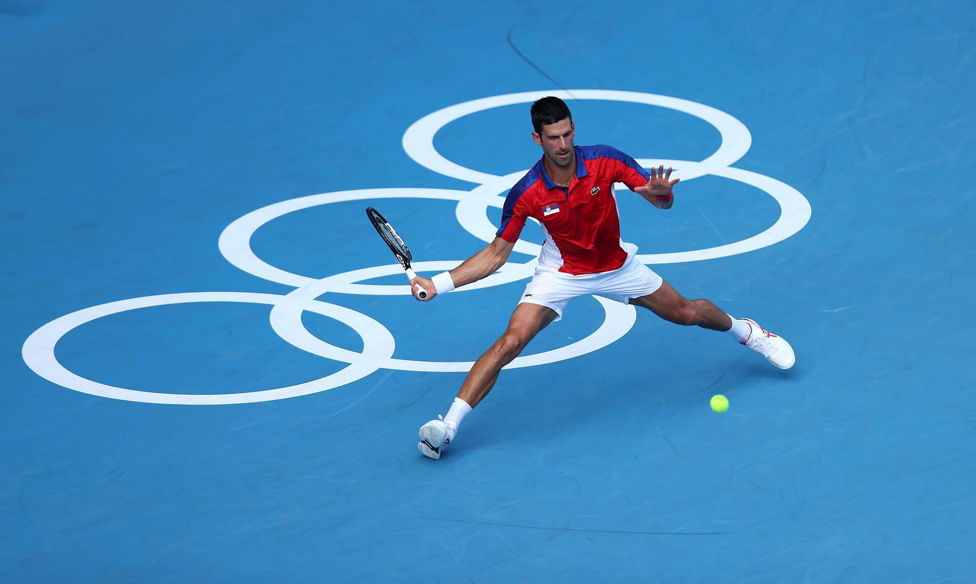 Novak Djokovic at the 2020 Tokyo Olympics.