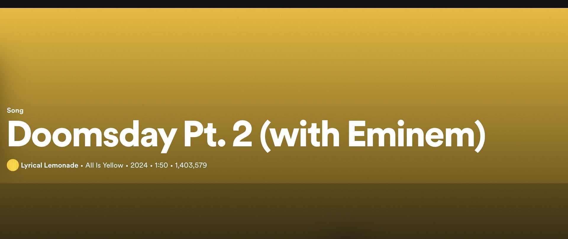 Track 9 from Lyrical Lemonade&#039;s All Is Yellow (Image via Spotify)