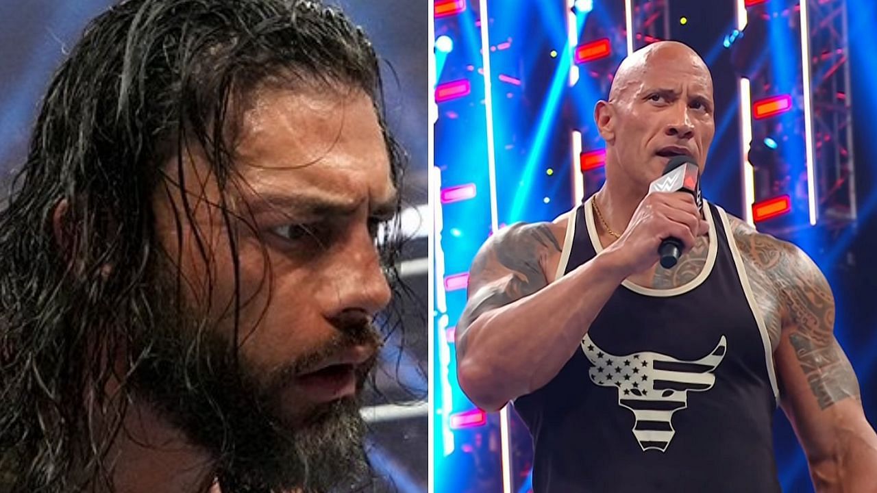 Roman Reigns (left); The Rock (right)