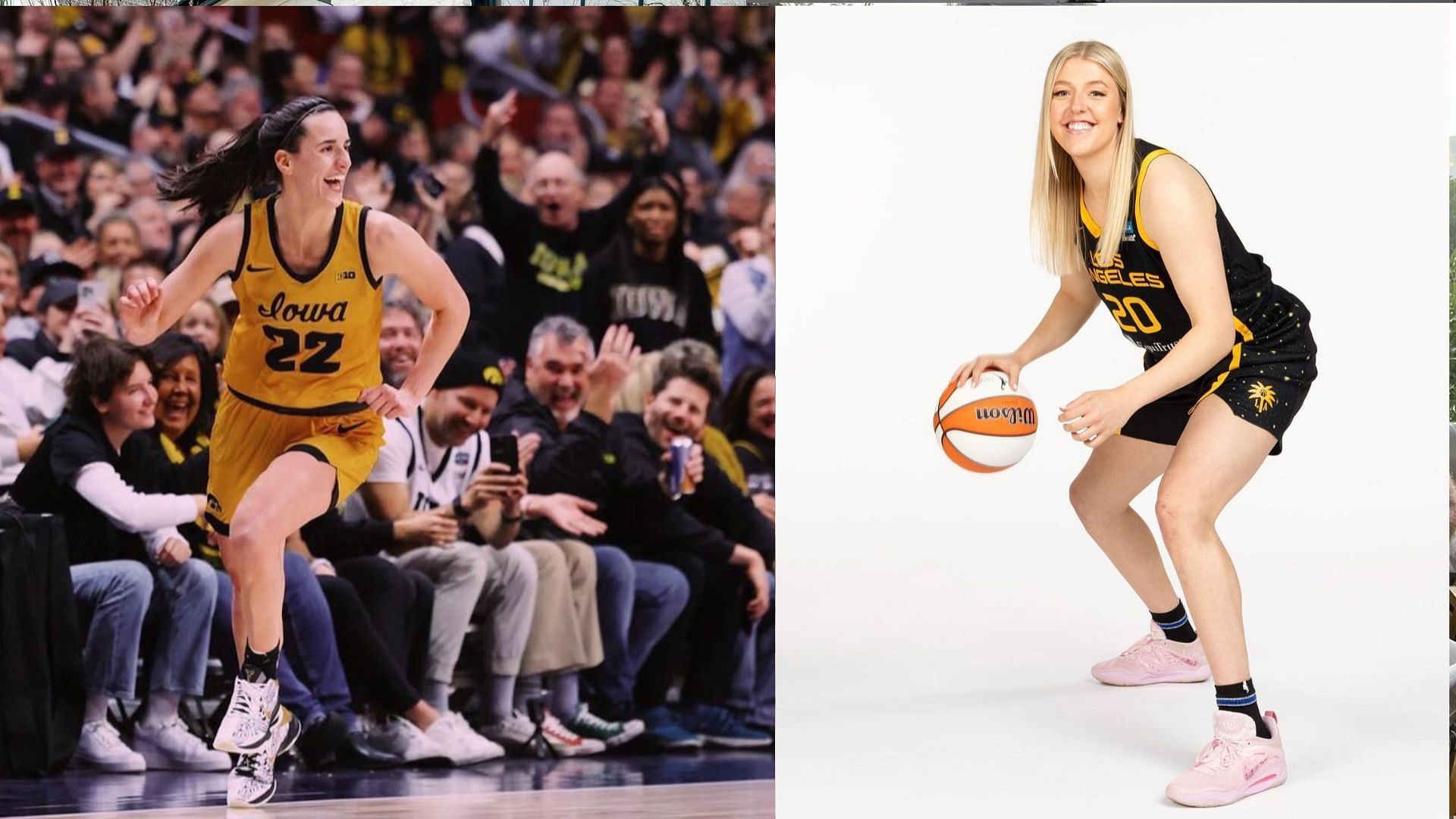 Iowa Hawkeyes basketball star, Caitlin Clark and Monica Czinano