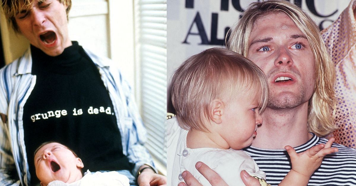 Kurt Cobain with his daughter (Image via X/@allgrungerock@hourly_cobain)