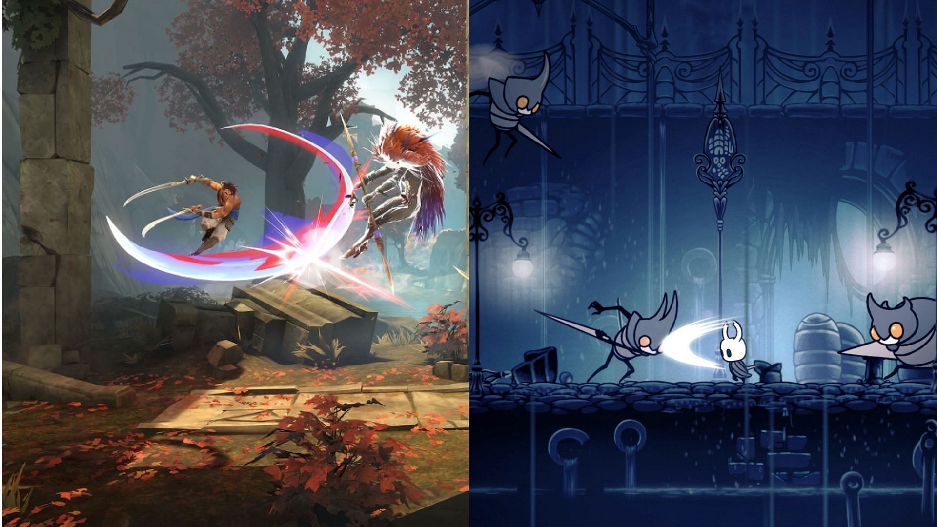 Here are five games to play like Prince of Persia Lost Crown (Image via Ubisoft and Team Cherry)