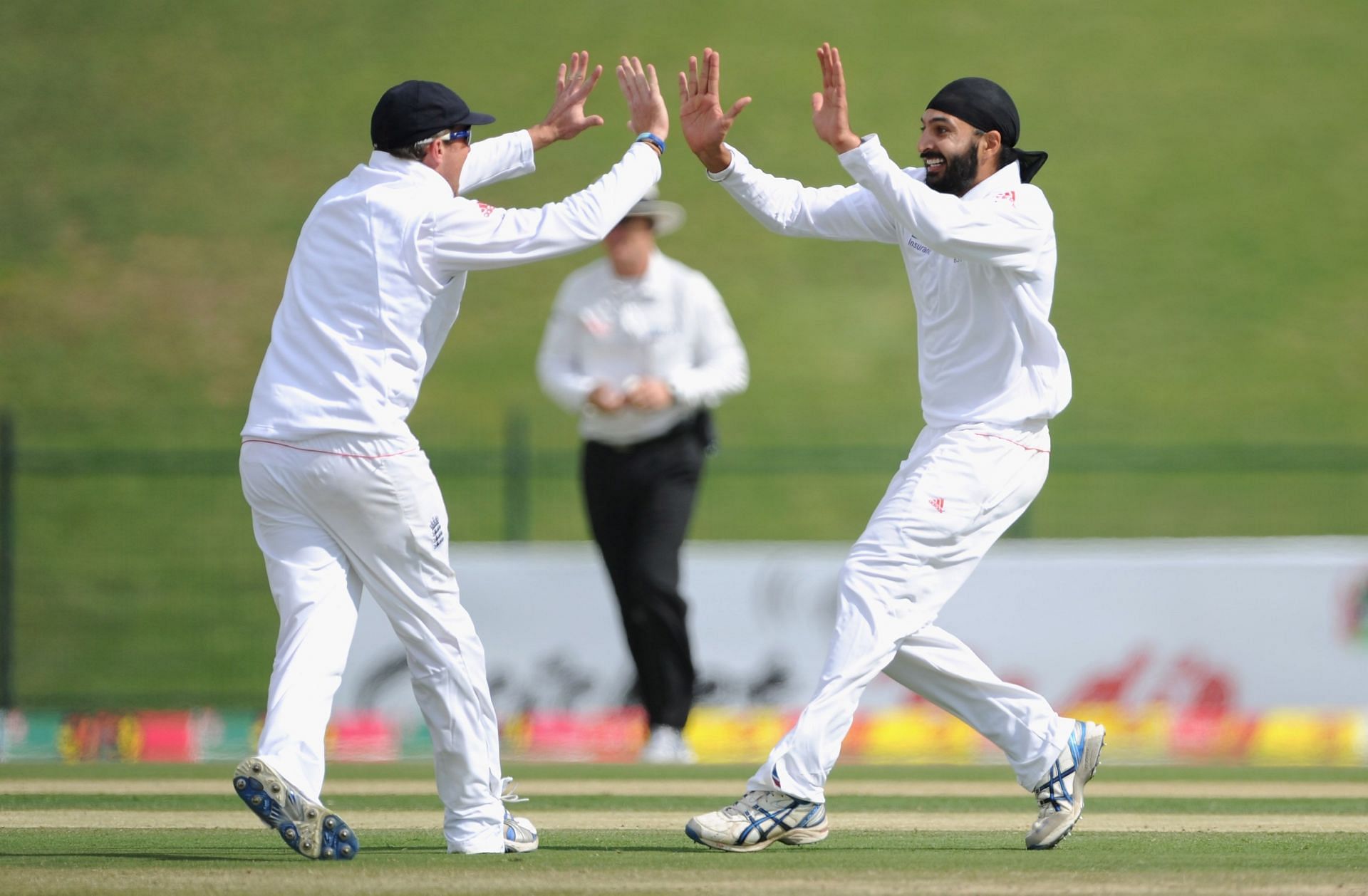 Graeme Swann (left) and Monty Panesar outshone the Indian spinners in the 2012 series. (Pic: Getty Images)
