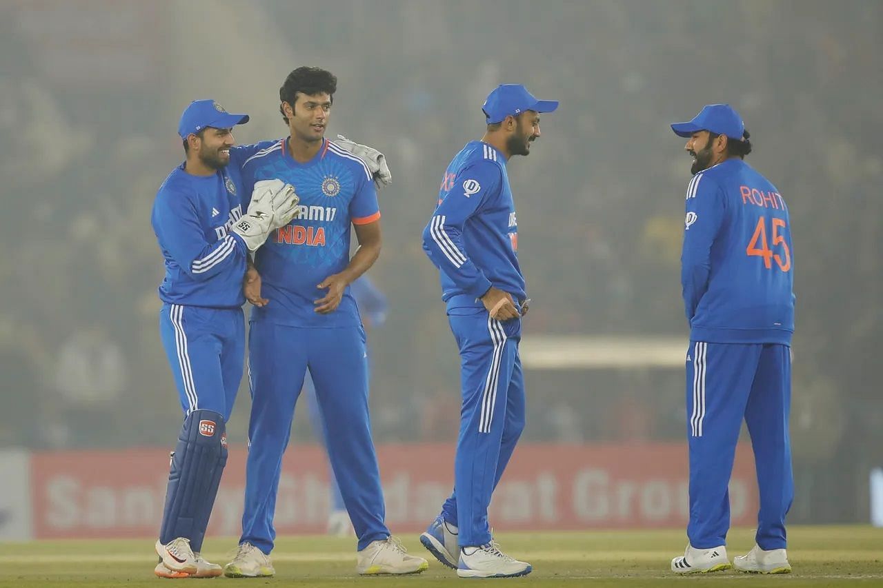 Rohit Sharma (right) used six bowlers in the first T20I against Afghanistan. [P/C: BCCI]