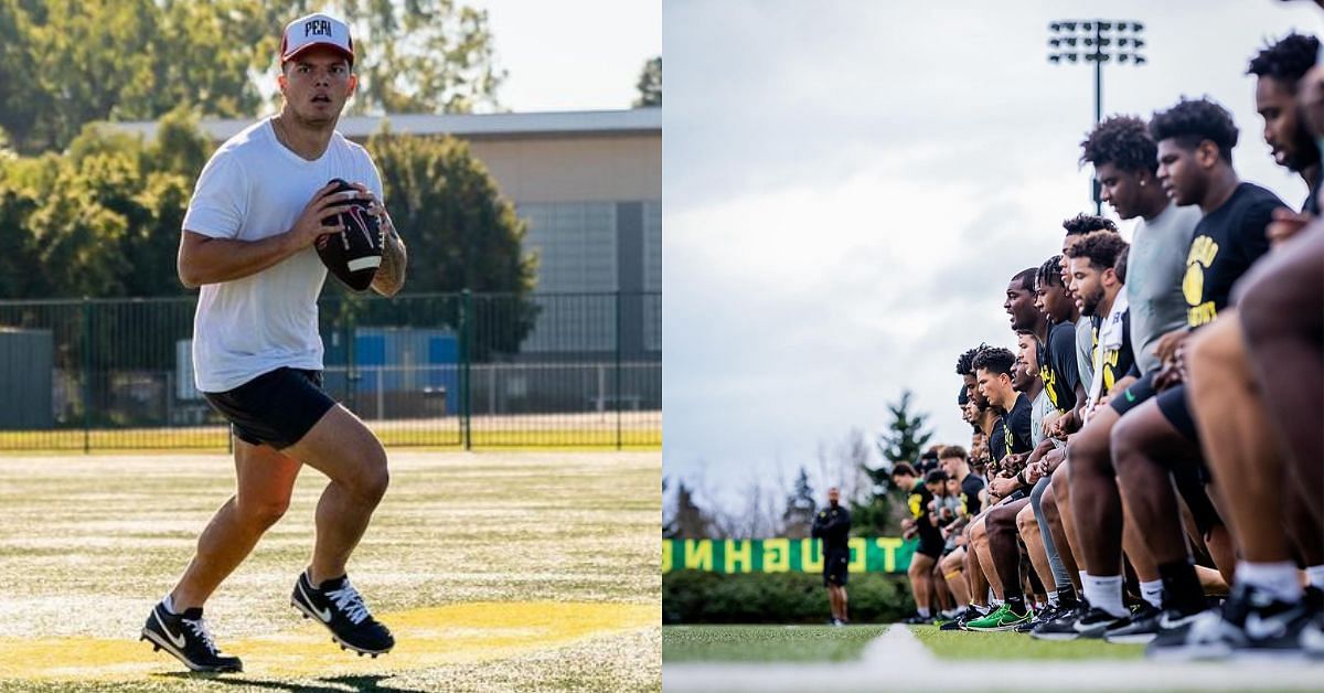 IN PHOTOS: $1,300,000 NIL-valued Dillon Gabriel and crew sweat it out during spring training session