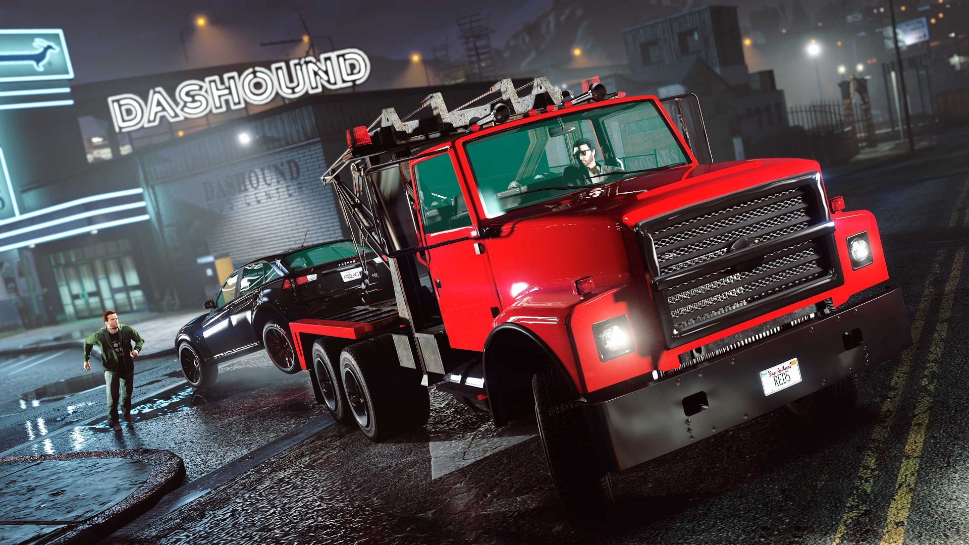 Tow Truck glitch reportedly helps avoid getting a wanted level in GTA 5 Online (Image via Rockstar Games)