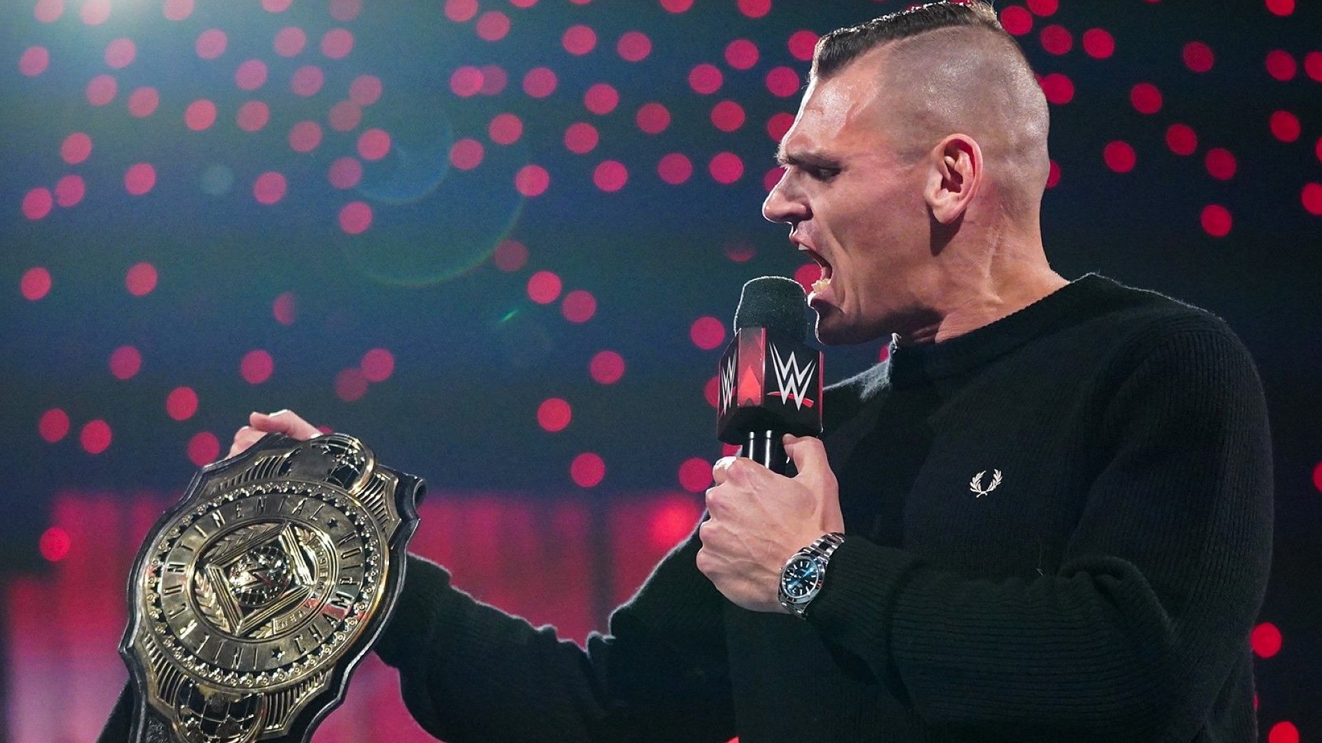 GUNTHER speaks with the WWE Intercontinental Championship on RAW