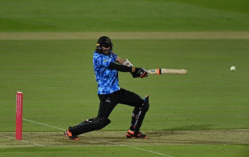 David Wiese in action for the Sussex Sharks in the 2020 edition of the Vitality T20 Blast.