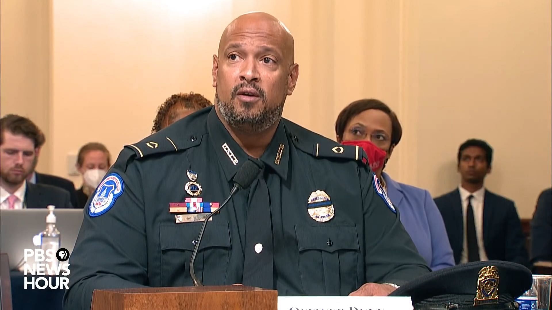 Former Capitol police officer, Harry Dunn announces his run for Congress (Image via YouTube/PBS NewsHour)