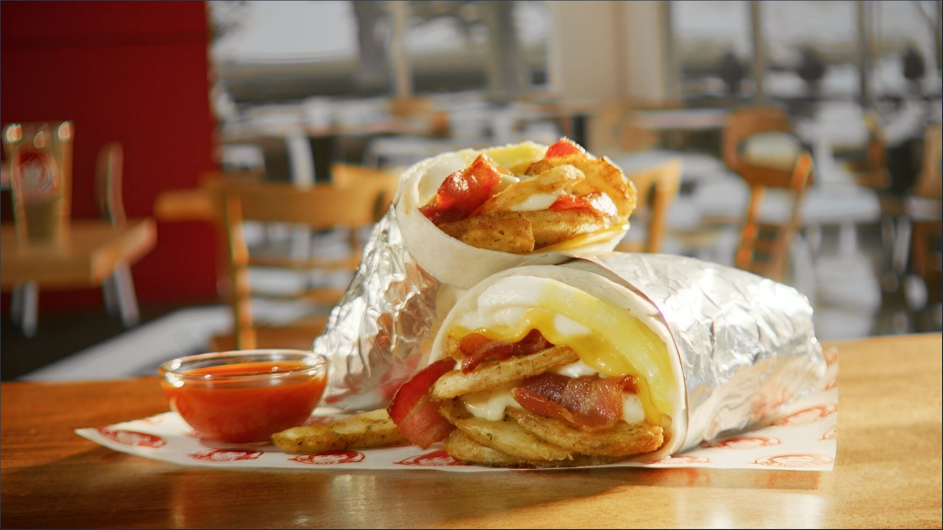 The new Breakfast Burrito packs over 720 calories (Image via Wendy&rsquo;s)