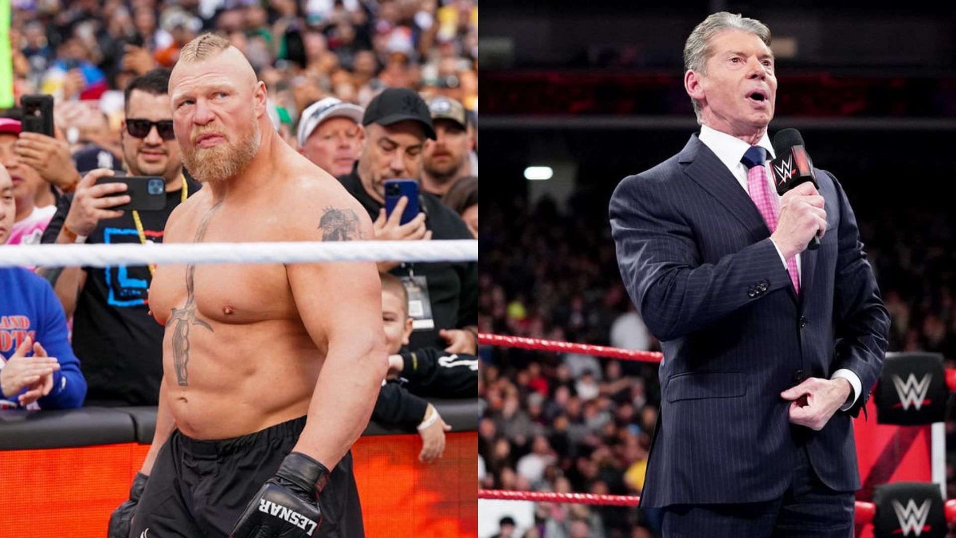 Brock Lesnar and Vince McMahon [Left to Righ]