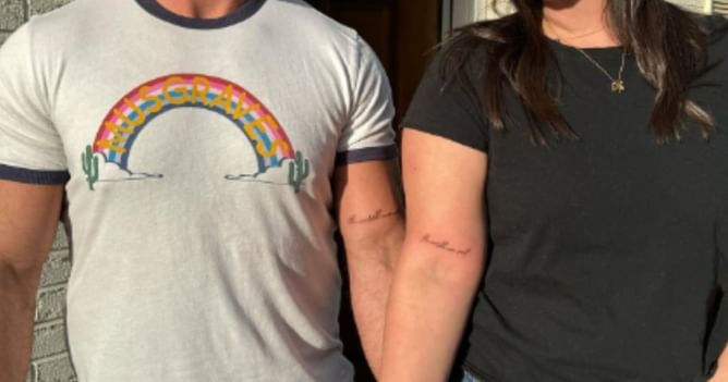 [Photo] Top AEW star gets matching tattoos with his better half on a special occasion